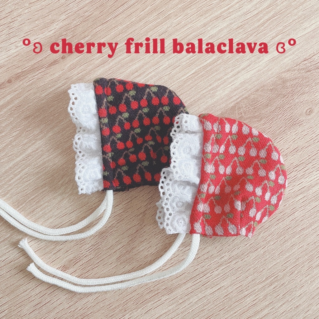 cherry frill balaclava🍒