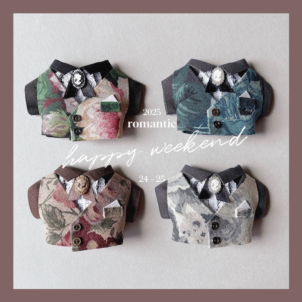 Flower retro vest&shirt💐