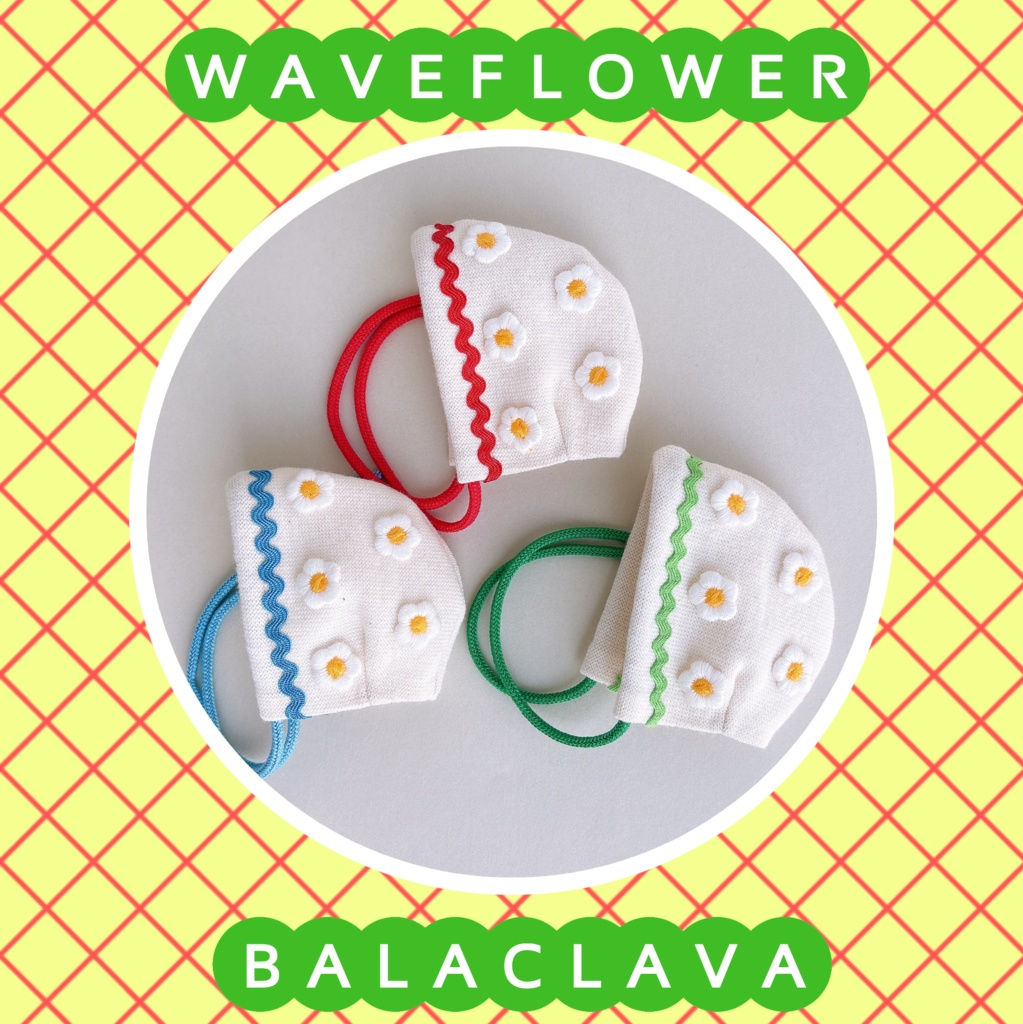 〰️wave flower balaclava〰️