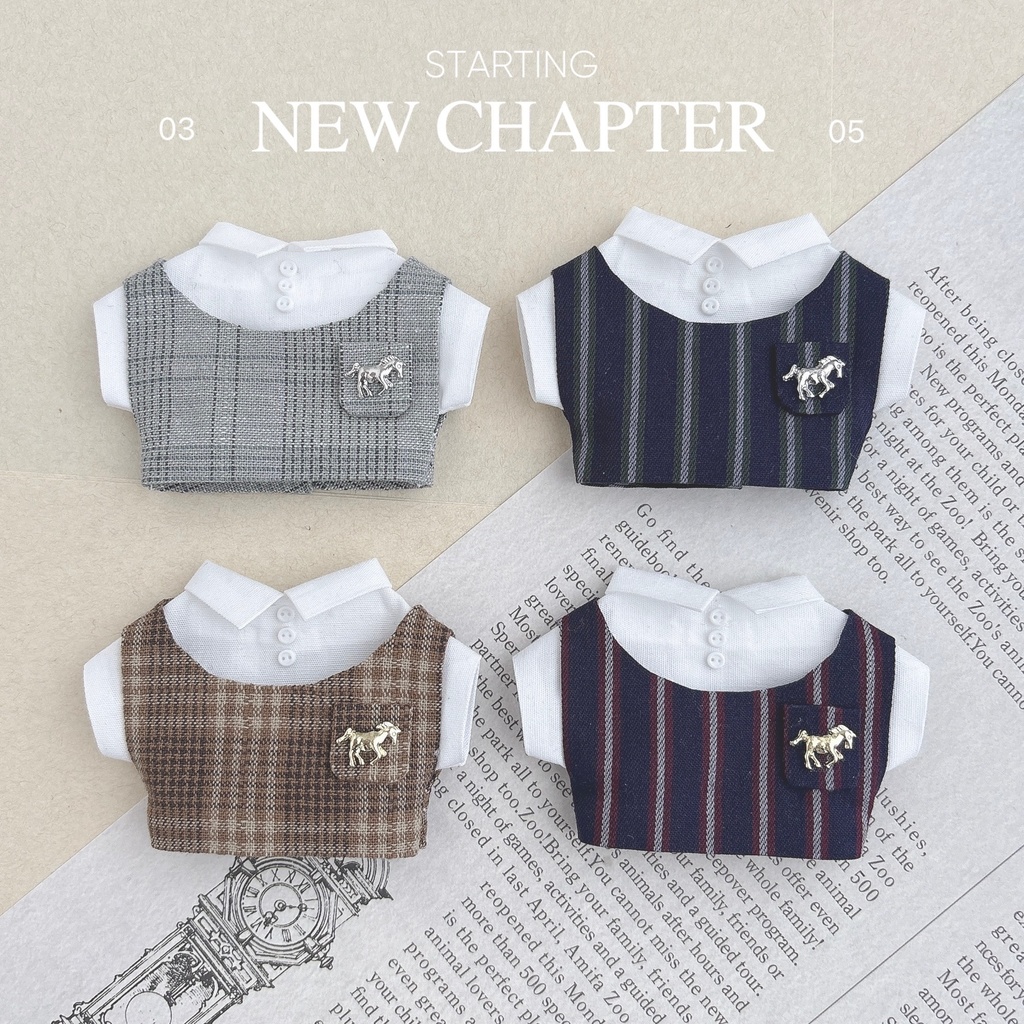 丸襟ベスト&シャツ