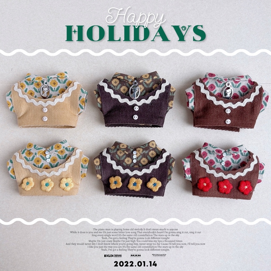 お花丸襟ベスト＆シャツ🌼*･