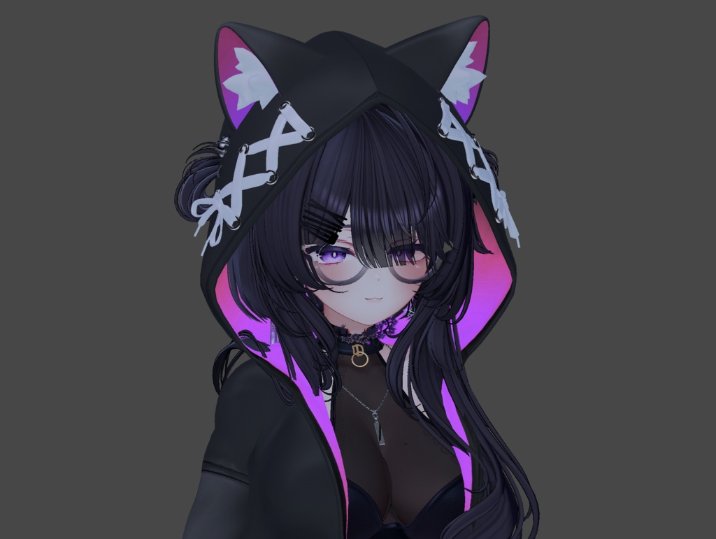 ILEShop様3D衣装Esmeraのフードの内側の発光用マスク