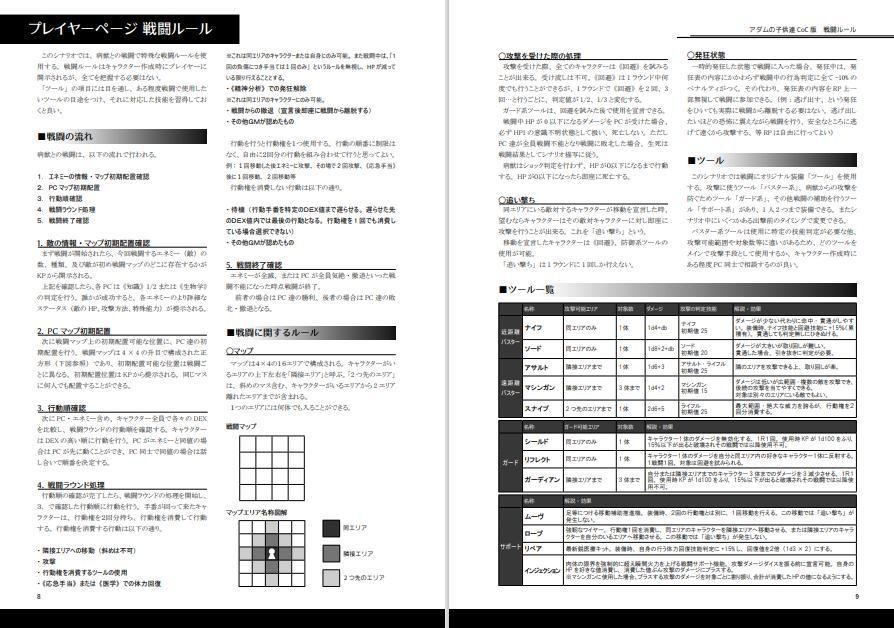 【クトゥルフ神話TRPG】アダムの子供達‐16区感染防衛線-(インセインシナリオ付)SPLL:E107007