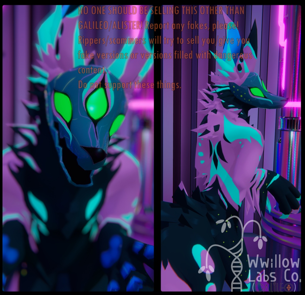 GALILEO || ✨ NEON VULPINE 🦊 for VRC (QUEST/PC)