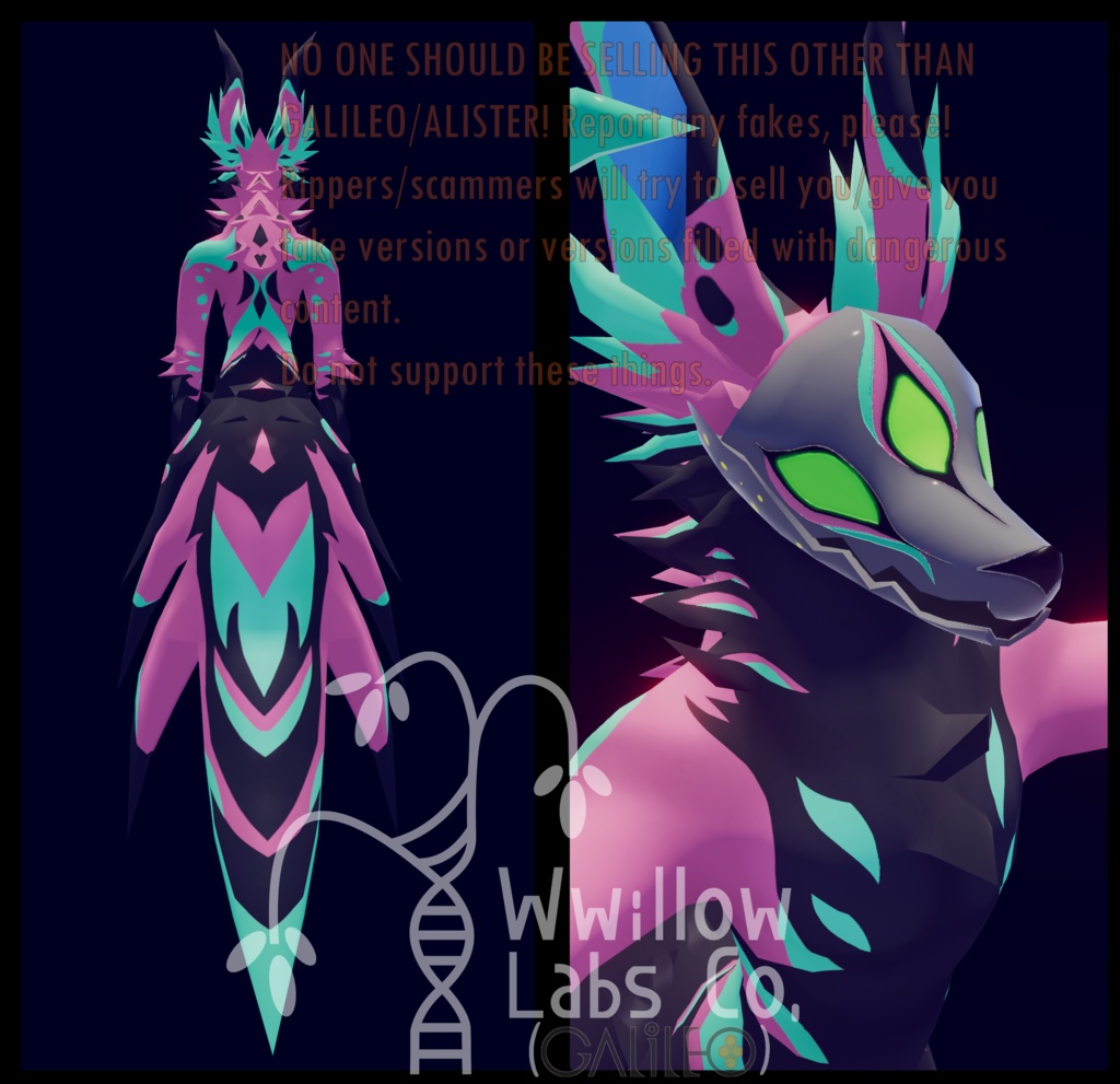 GALILEO || ✨ NEON VULPINE 🦊 for VRC (QUEST/PC)