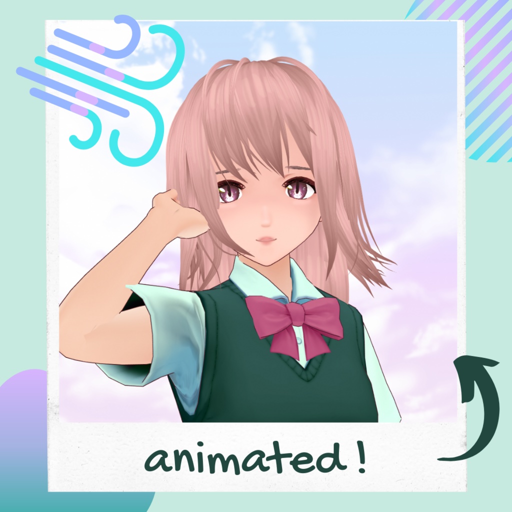 VRoid Beta Hair Preset - Semi long Layered hair / Coupe de cheveux dégradée pour VRoid / レイヤーヘアー髪プリセット