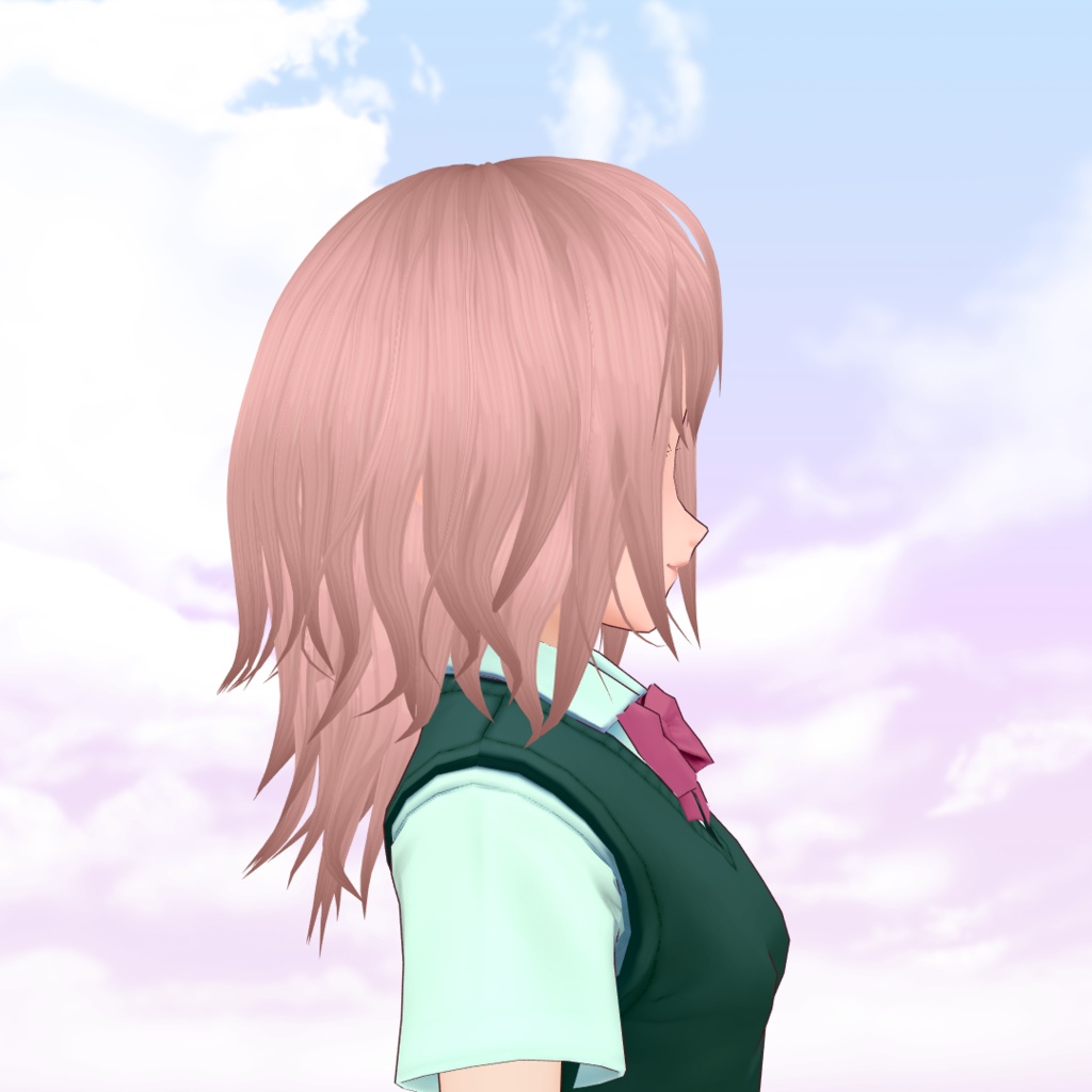 VRoid Beta Hair Preset - Semi long Layered hair / Coupe de cheveux dégradée pour VRoid / レイヤーヘアー髪プリセット