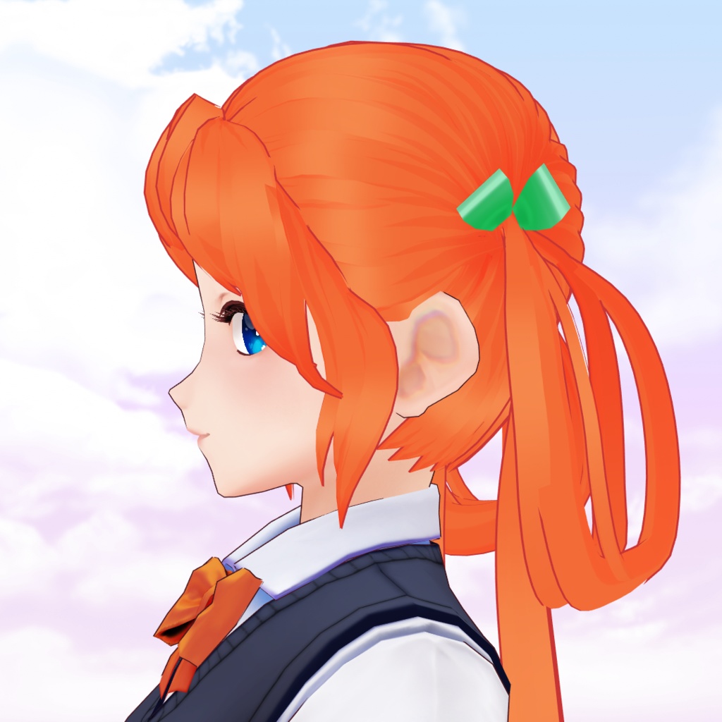 VRoid hair preset - Loop style twintails / Coupe de cheveux pour VRoid - couettes en anneaux / VRoid リングスタイル髪プリセット