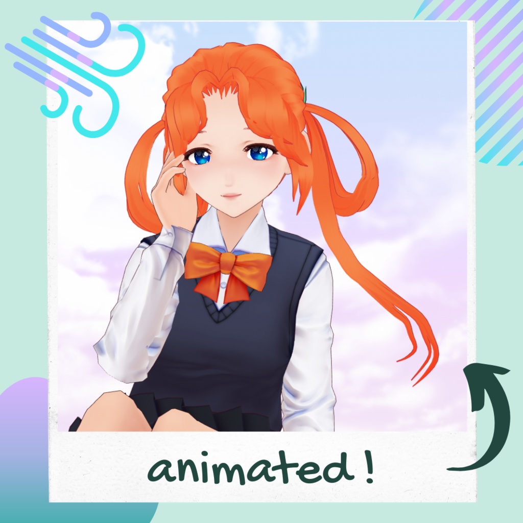 VRoid hair preset - Loop style twintails / Coupe de cheveux pour VRoid - couettes en anneaux / VRoid リングスタイル髪プリセット