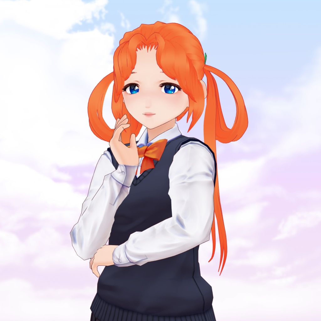 VRoid hair preset - Loop style twintails / Coupe de cheveux pour VRoid - couettes en anneaux / VRoid リングスタイル髪プリセット