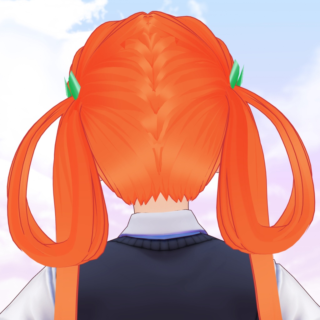 VRoid hair preset - Loop style twintails / Coupe de cheveux pour VRoid - couettes en anneaux / VRoid リングスタイル髪プリセット