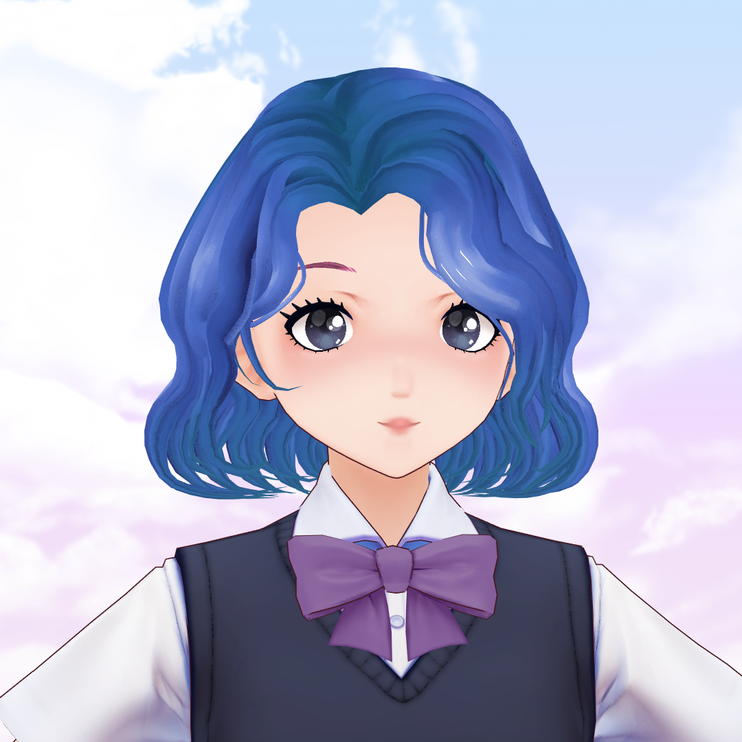  Free VRoid Hair Texture Watercolor Ombre 3 Colors Texture