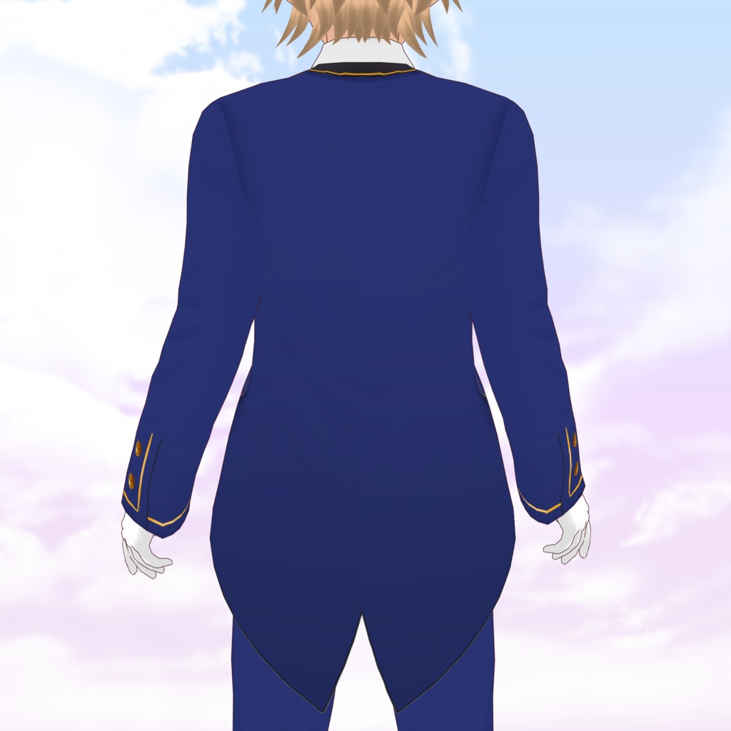 Male Idol style embroidered suit for VRoid - 5 colors / Costume brodé façon idol pour VRoid - 5 couleurs / アイドル系金レースメンズスーツ(全5種)
