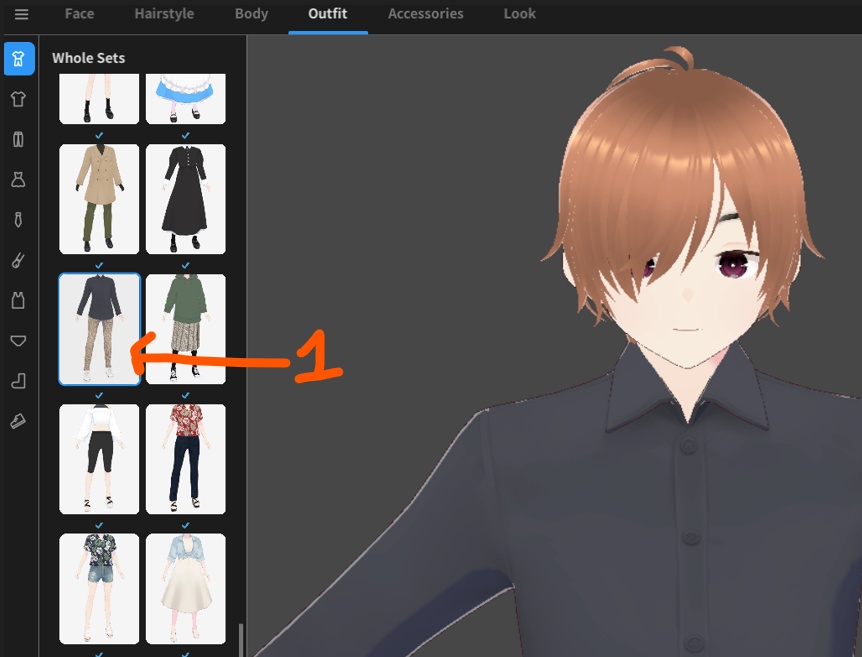 Male Idol style embroidered suit for VRoid - 5 colors / Costume brodé façon idol pour VRoid - 5 couleurs / アイドル系金レースメンズスーツ(全5種)