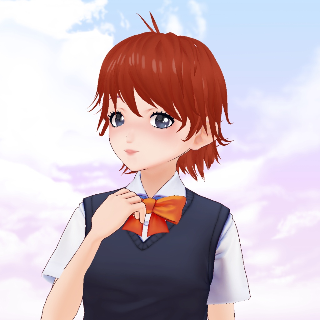 VRoid Hair Preset + 6 colors set - Male Layered hair / Coupe de cheveux masculine dégradée pour VRoid + 6 couleurs / レイヤー男性ヘアー髪プリセット+6色テクスチャーセット