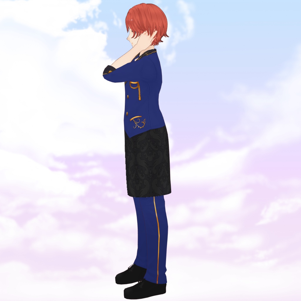 Male Idol style blazer suit Texture for VRoid - 5 colors / Costume blazer brodé façon idol pour VRoid - 5 couleurs / アイドル系金レースメンズスーツ(全5種)