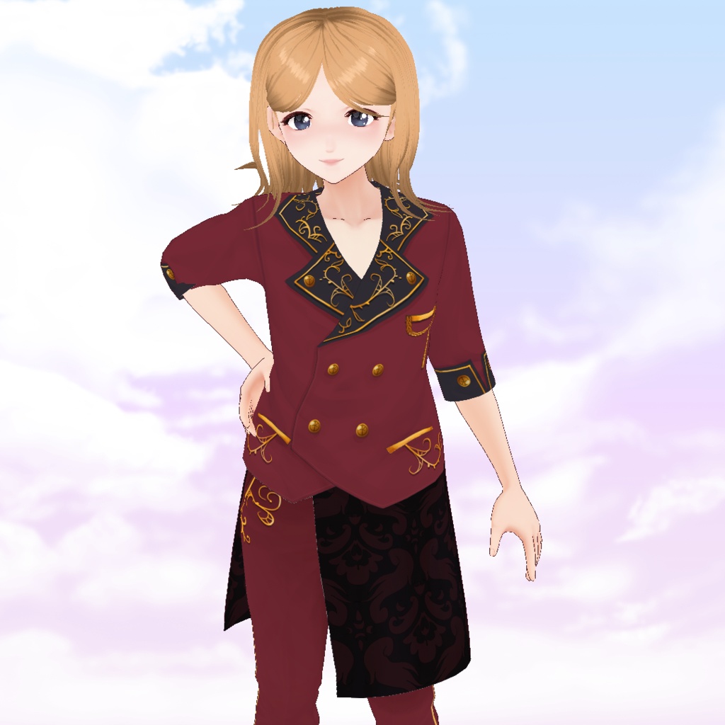 Male Idol style blazer suit Texture for VRoid - 5 colors / Costume blazer brodé façon idol pour VRoid - 5 couleurs / アイドル系金レースメンズスーツ(全5種)