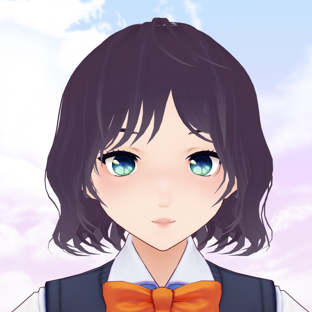 VRoid Beta Hair Preset + 6 colors set - Wavy bob / Coupe de cheveux carré ondulé pour VRoid + 6 couleurs / ウェービーボブヘアー髪プリセット+6色テクスチャーセット