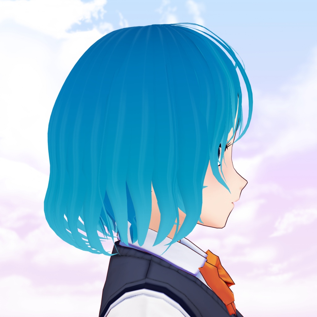 VRoid Beta Hair Preset + 6 colors set - Wavy bob / Coupe de cheveux carré ondulé pour VRoid + 6 couleurs / ウェービーボブヘアー髪プリセット+6色テクスチャーセット
