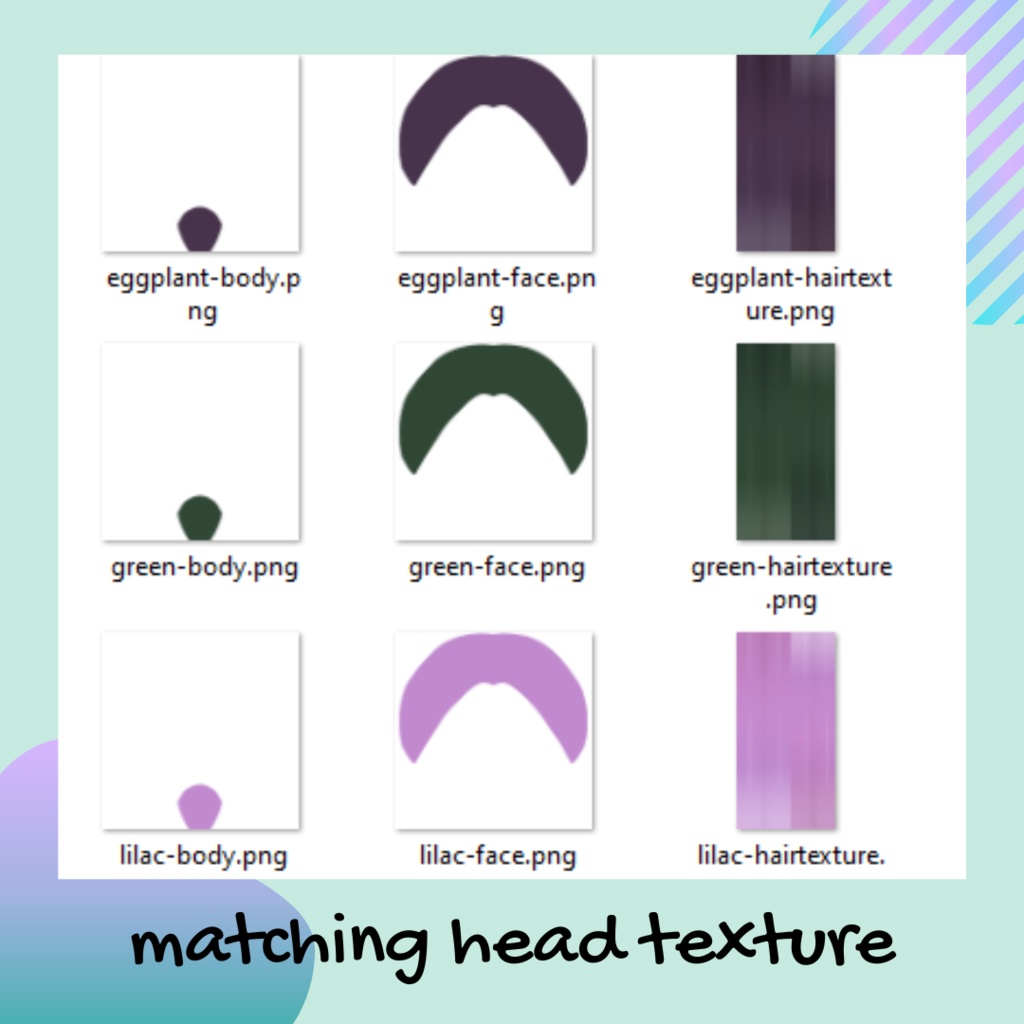 VRoid Beta Hair Preset + 6 colors set - Wavy bob / Coupe de cheveux carré ondulé pour VRoid + 6 couleurs / ウェービーボブヘアー髪プリセット+6色テクスチャーセット