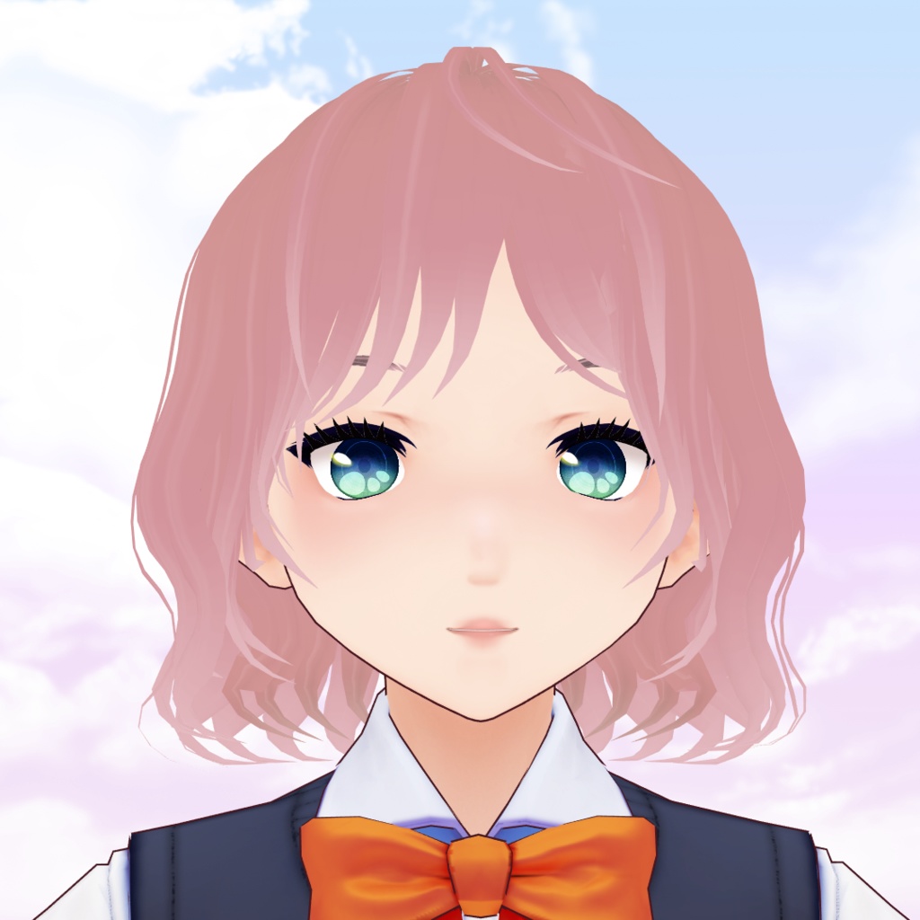 VRoid Beta Hair Preset + 6 colors set - Wavy bob / Coupe de cheveux carré ondulé pour VRoid + 6 couleurs / ウェービーボブヘアー髪プリセット+6色テクスチャーセット