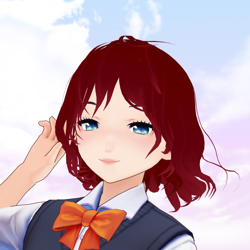VRoid Beta Hair Preset + 6 colors set - Wavy bob / Coupe de cheveux carré ondulé pour VRoid + 6 couleurs / ウェービーボブヘアー髪プリセット+6色テクスチャーセット