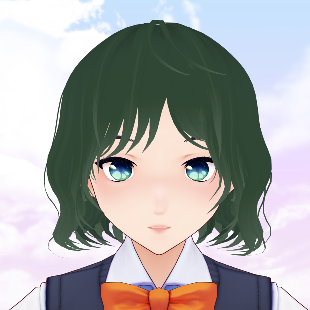 VRoid Beta Hair Preset + 6 colors set - Wavy bob / Coupe de cheveux carré ondulé pour VRoid + 6 couleurs / ウェービーボブヘアー髪プリセット+6色テクスチャーセット
