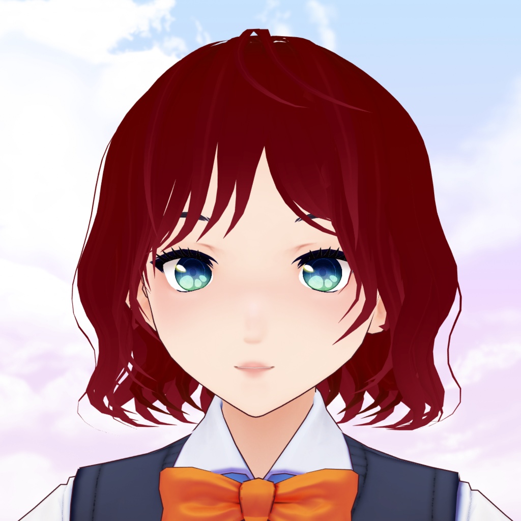 VRoid Beta Hair Preset + 6 colors set - Wavy bob / Coupe de cheveux carré ondulé pour VRoid + 6 couleurs / ウェービーボブヘアー髪プリセット+6色テクスチャーセット