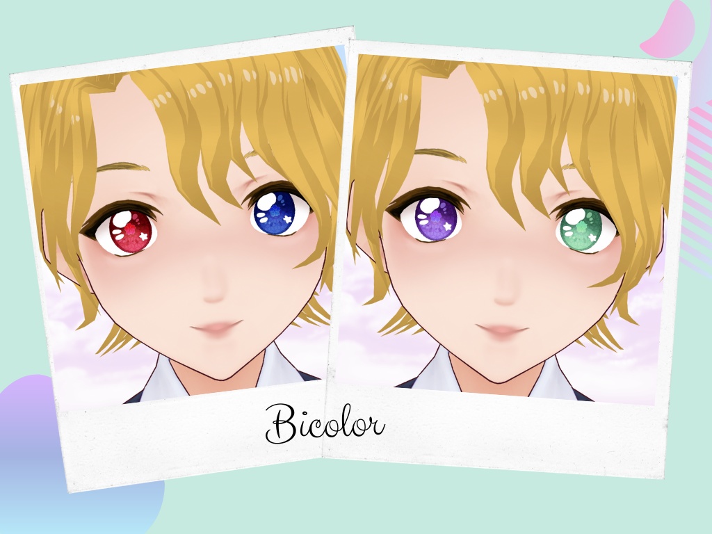 Free | Sakura Eye Texture 10 colors set + highlights / Texture d'yeux pour VRoid set de 10 couleurs + highlights / 桜 瞳テクスチャセット(全10種)