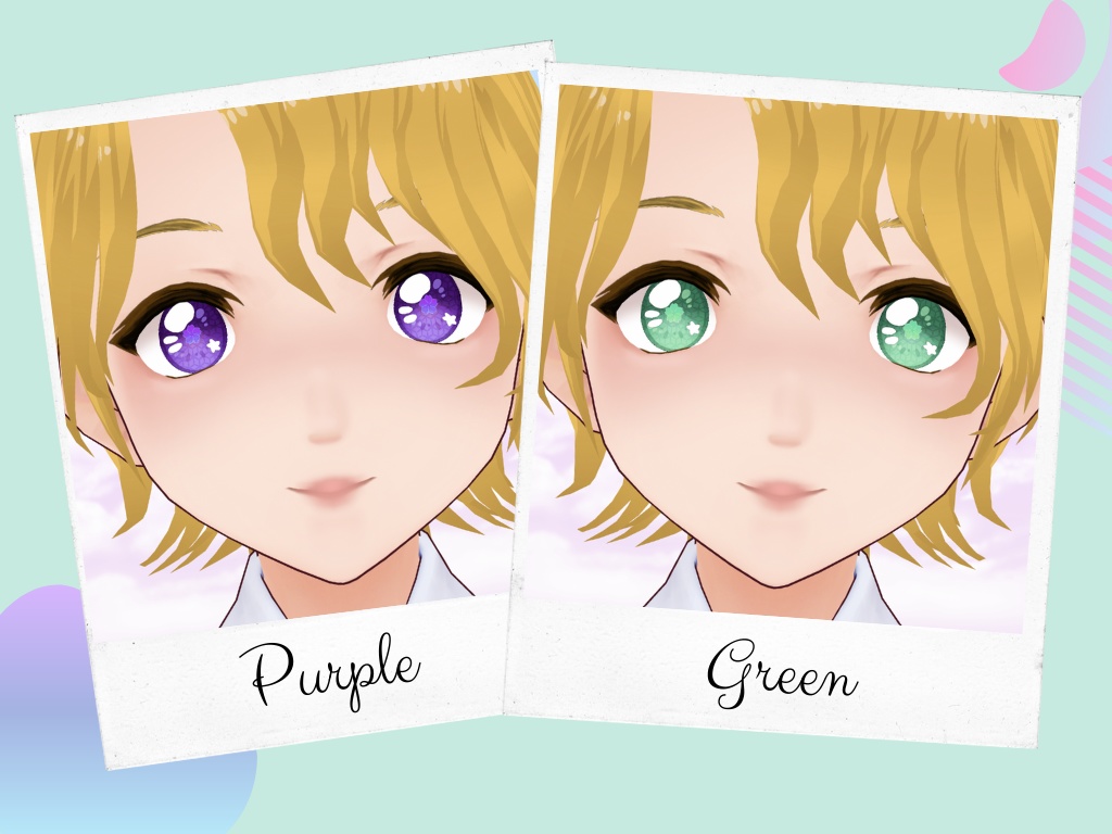 Free | Sakura Eye Texture 10 colors set + highlights / Texture d'yeux pour VRoid set de 10 couleurs + highlights / 桜 瞳テクスチャセット(全10種)