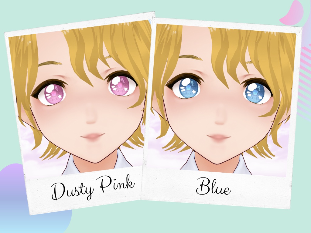 Free | Sakura Eye Texture 10 colors set + highlights / Texture d'yeux pour VRoid set de 10 couleurs + highlights / 桜 瞳テクスチャセット(全10種)