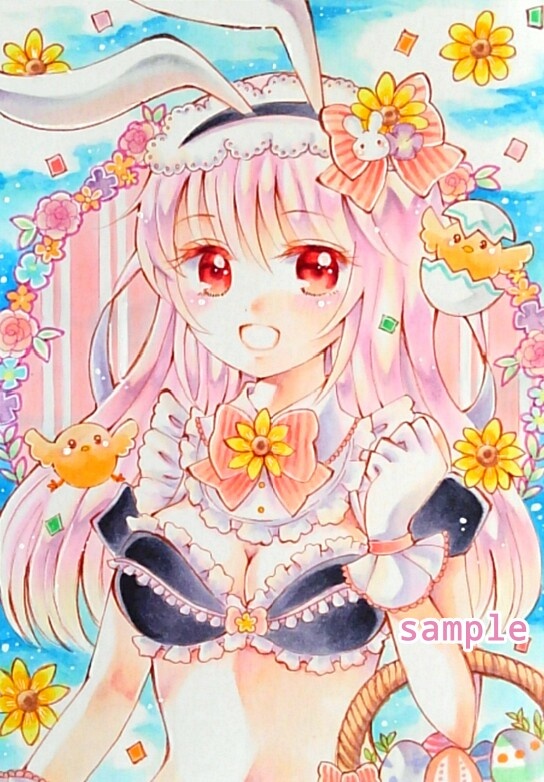 手描きイラスト＊原画＊オリジナル＊イースター＊B6