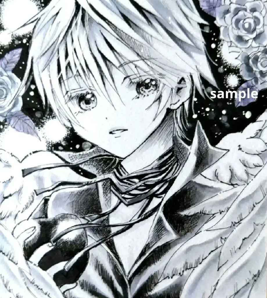 手描きイラスト＊原画＊オリジナル＊小色紙