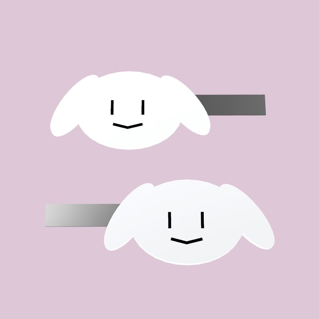 【無料/Free】犬のヘアピン【VRChat想定】