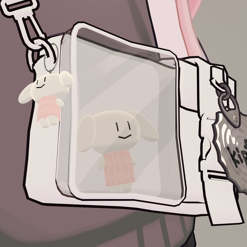 【無料/Free】犬のストラップ【VRChat想定】