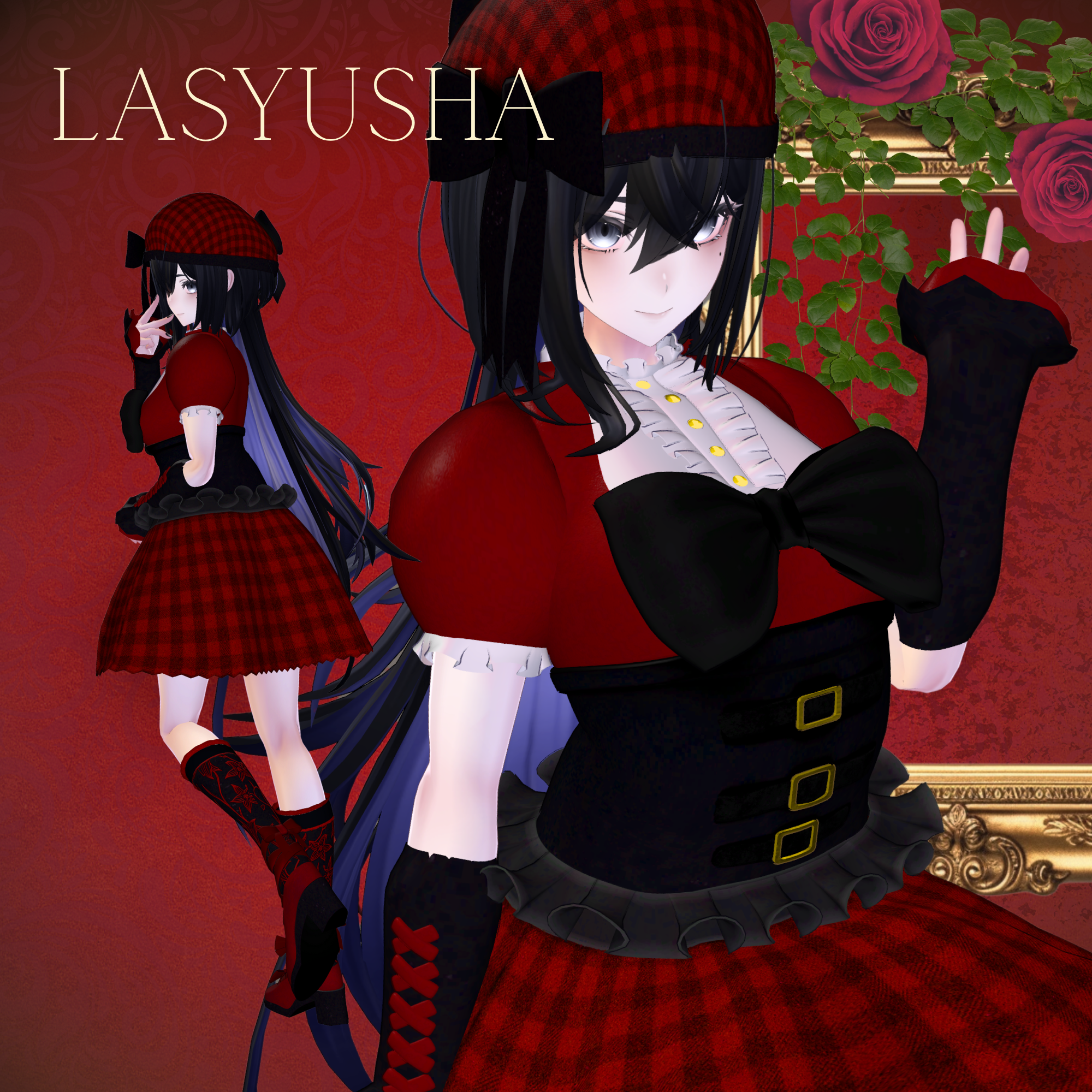 [シナノ・ルミナ・ラシュシャ用の衣装♡] VRChat Lolita Outfit Crimson Serenade for Shinano ...