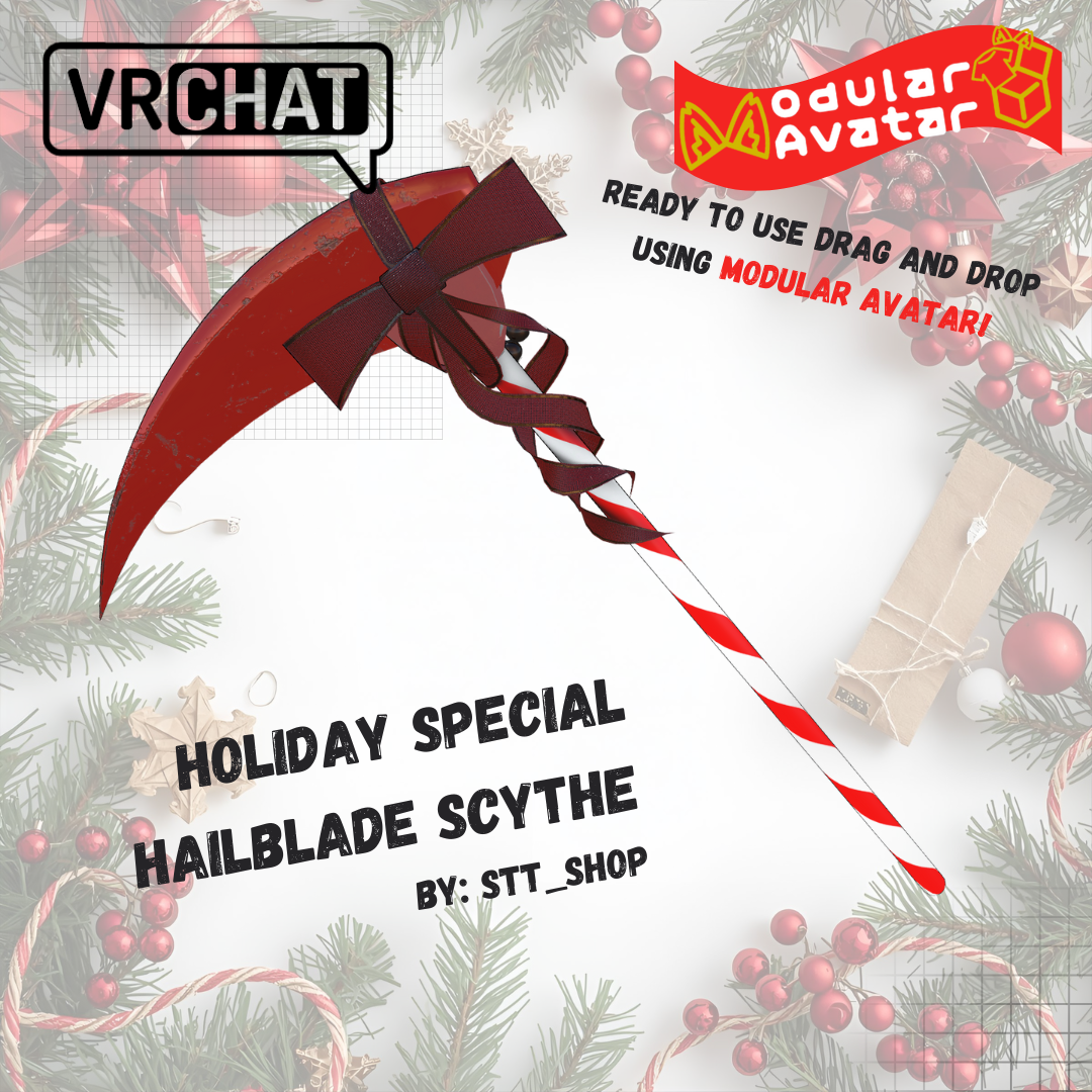 【VRChat プロップ】ヘイルブレード・サイズ [VRChat Prop] Hailblade Scythe - SamTheTater ...