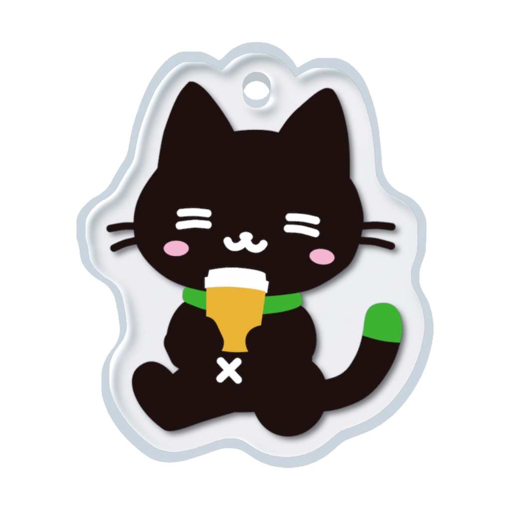 黒猫めじるしチャームB