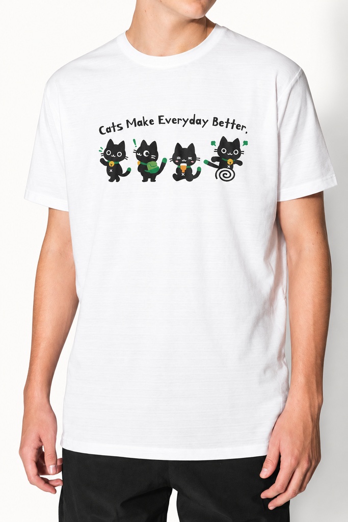 黒猫TシャツB