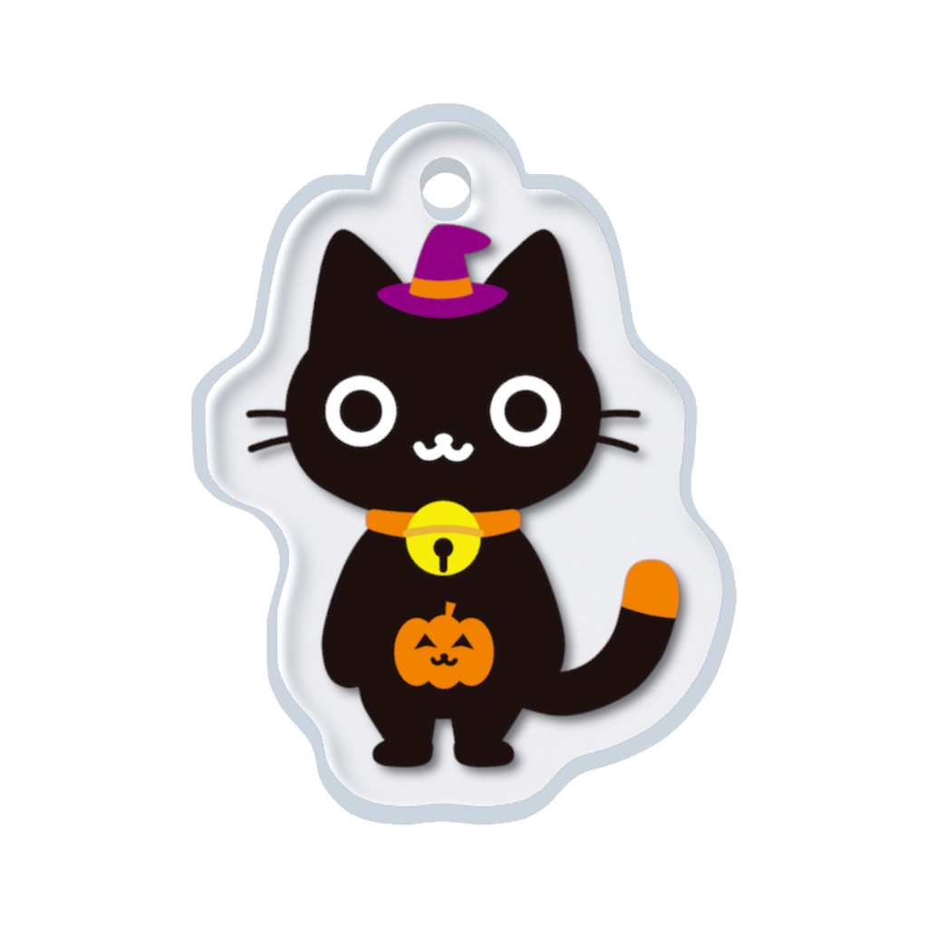黒猫めじるしチャーム-ハロウィンverA-