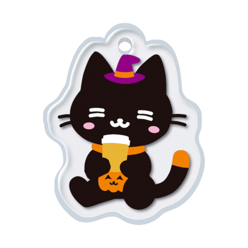 黒猫めじるしチャーム-ハロウィンverB-