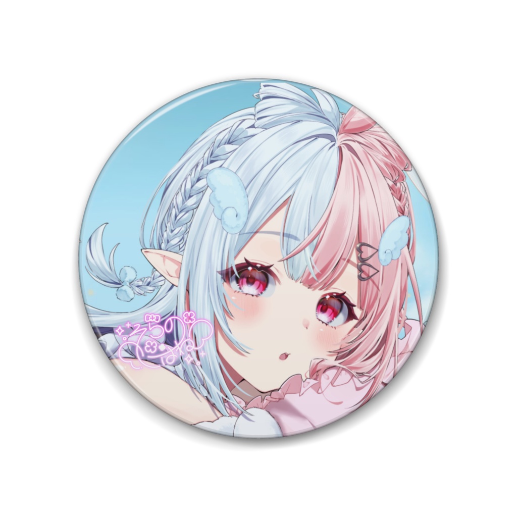 恋羽新アイコン添い寝缶バッジ