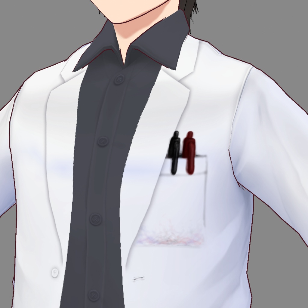 【VRoid用】シワだらけの白衣