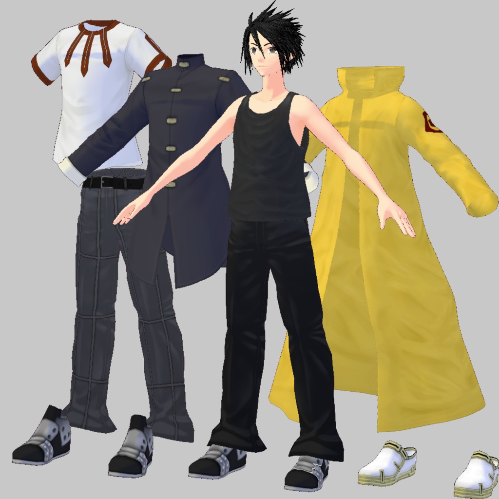 【.vroidデータ同梱版】王ドロボウJING二次創作モデル