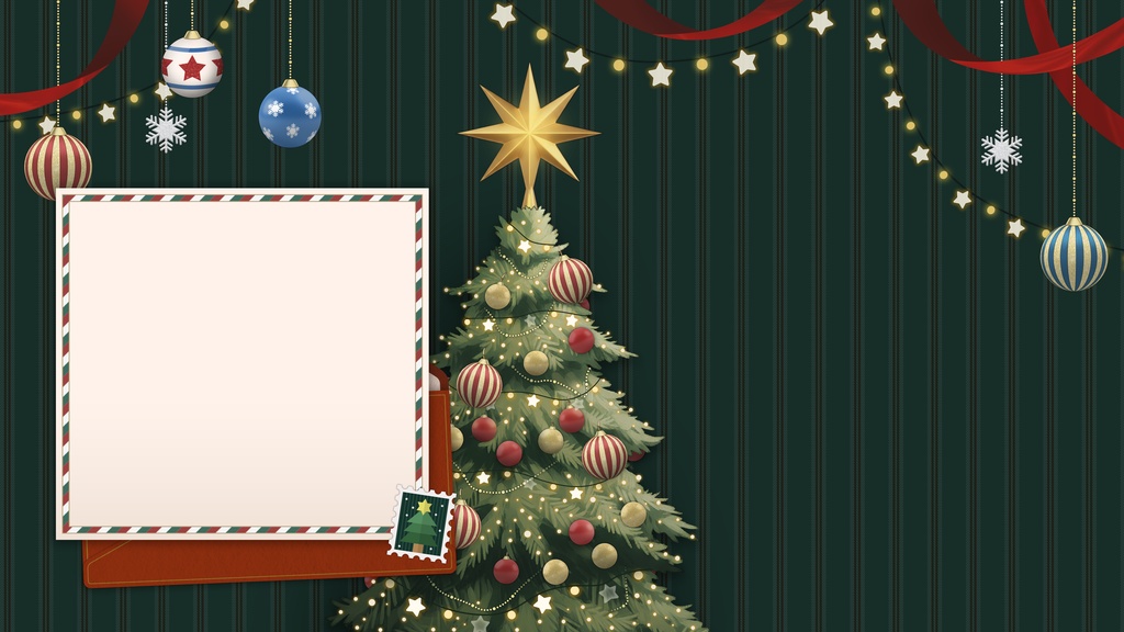 動く配信画面/Christmas