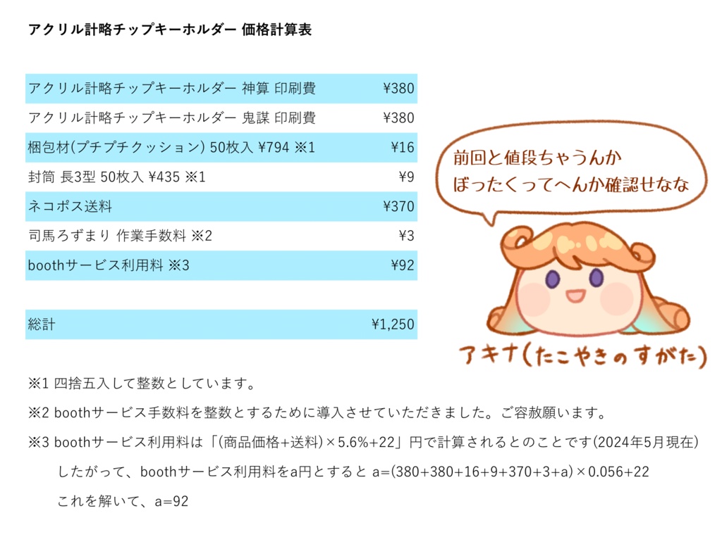 アクリル計略チップ(経典)