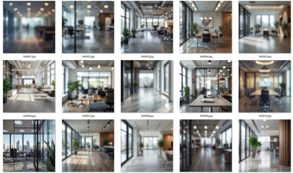 オフィス背景素材 サンプル活用例ガイド付き 25枚セット