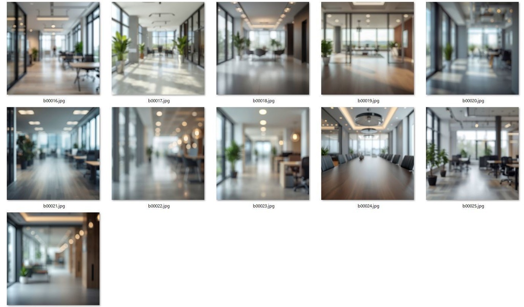 オフィス背景素材 サンプル活用例ガイド付き 25枚セット