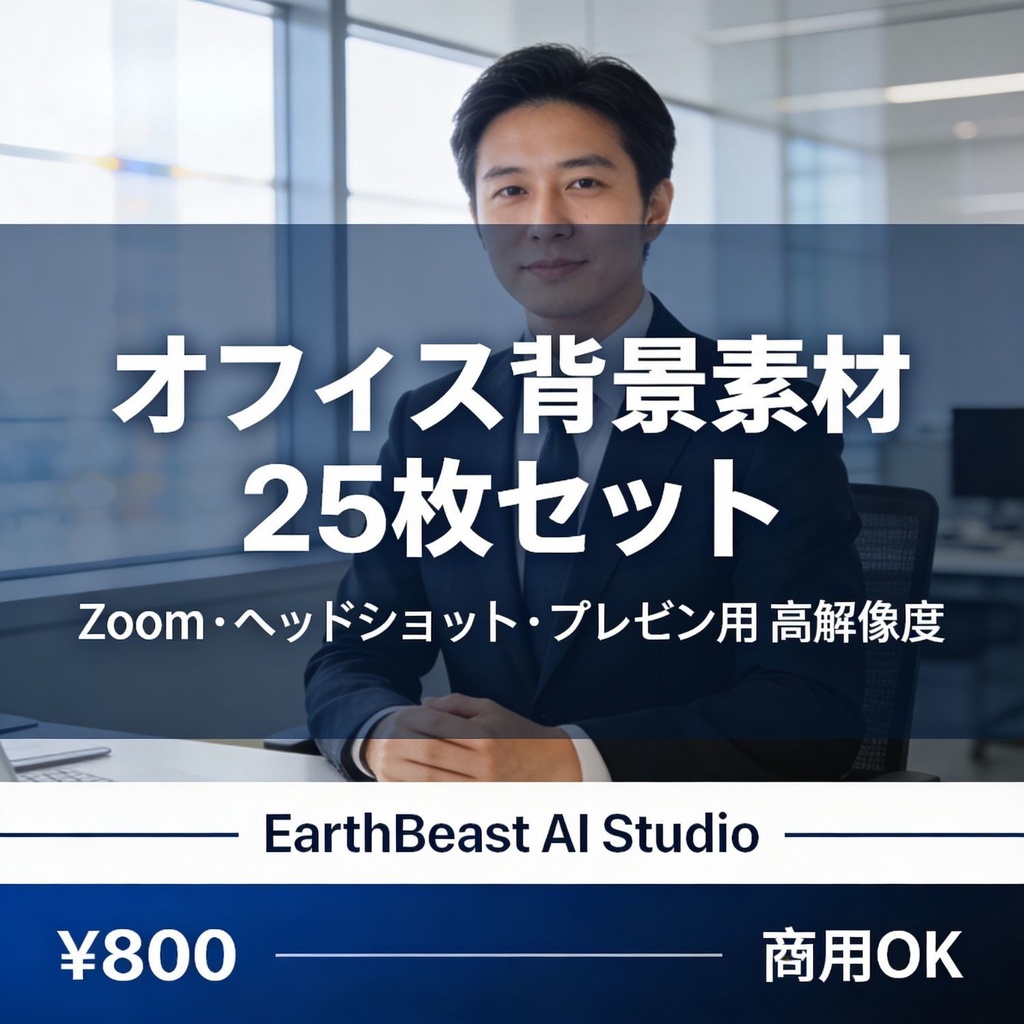 オフィス背景素材 サンプル活用例ガイド付き 25枚セット