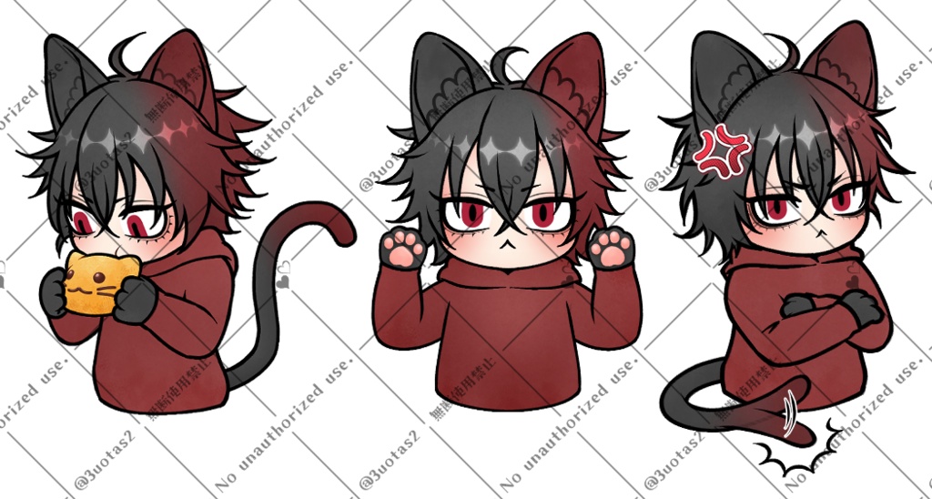 こねこシール3枚セット